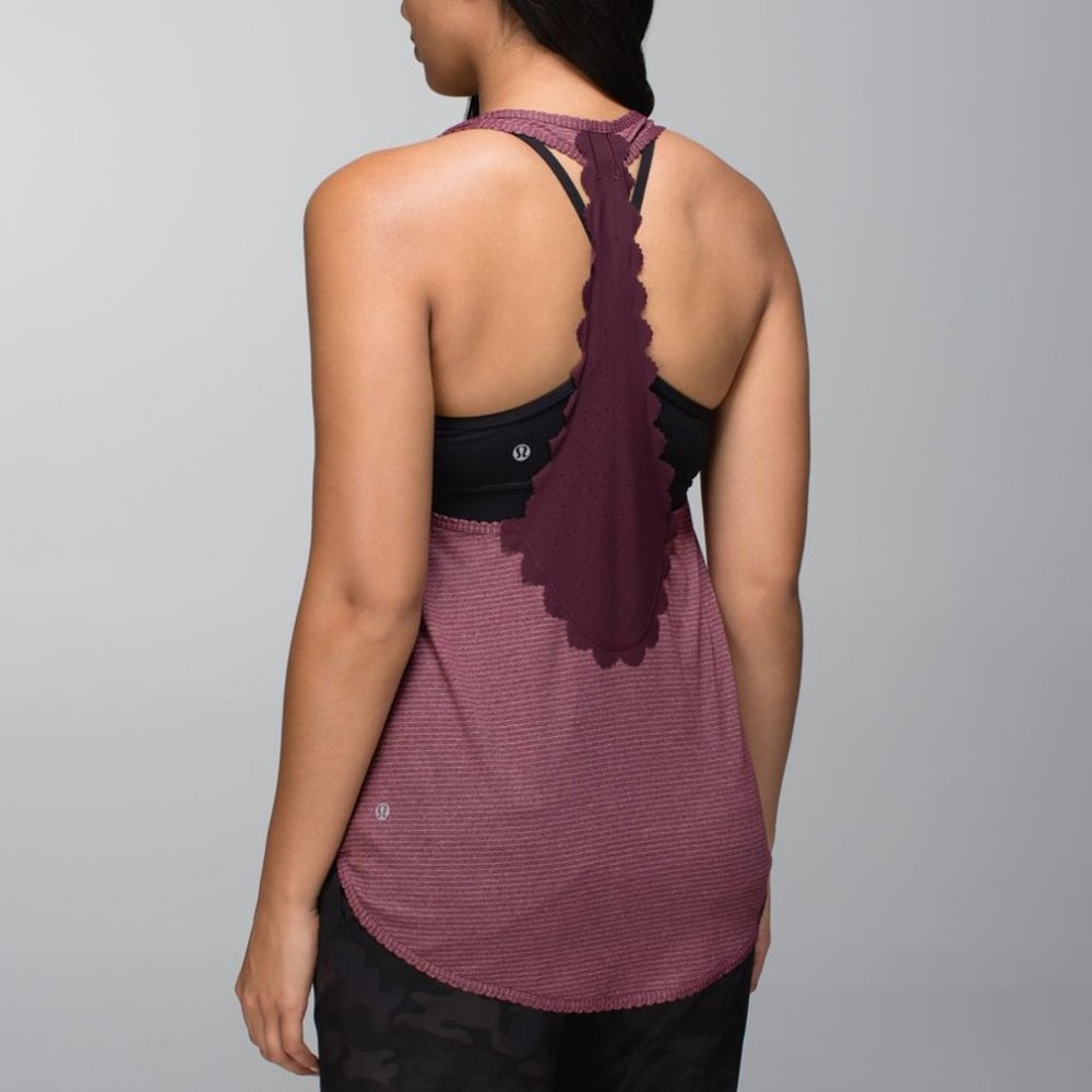 LULULEMON 105 F Singlet *Laser-Cut in Bordeaux